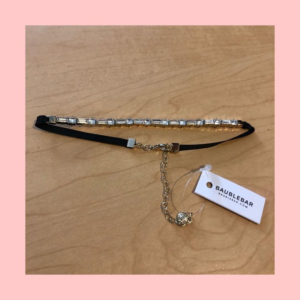 Baublebar Women's Crystal and Ribbon Choker